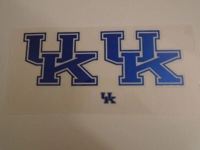 Kentucky Wildcats football helmet decals blue chrome set of 2 - Image 1 of 4