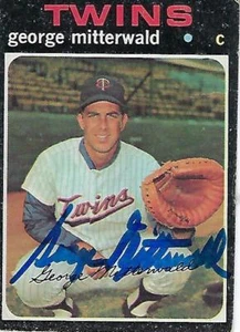 GEORGE MITTERWALD SIGNED 1971 TOPPS #189 - MINNESOTA TWINS - Picture 1 of 1