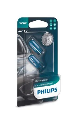 Philips Glassockelbirne X-tremeVision Pro150 12V W5W 5W 2Stk. - Bild 1 von 2