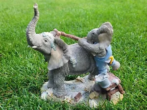 Tuskers Elephant Bubble & Squeak Ornament  Boxed Paw Prints - Picture 1 of 10