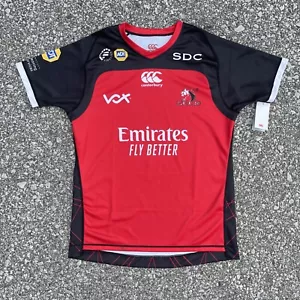Canterbury Of New Zealand Jersey Mens XL Red Black 2021 Lions Emirates Soccer - Picture 1 of 19