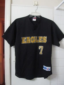 Philadelphia Eagles #7 Michael Vick Mens Black Button Up T-Shirt Sz L - Picture 1 of 7