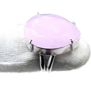 Rose Quartz Ring 925 Sterling Silver Gemstone Ring All Size Jewelry Ring - Picture 1 of 4