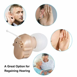 1Pc Hearing Aids Small Sound Voice Hearing Amplifier Enhancer Battary Power Gift - Picture 1 of 14
