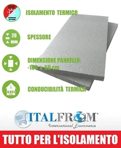 5 Pannelli EPS 100 con Grafite per Isolamento Termico - 100 x 50 x 2 cm Italfrom - Foto 1 di 4