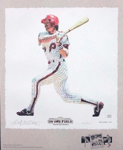 Mike Schmidt Philadelphia Phillies Lithograph By Michael Mellett - Picture 1 of 1