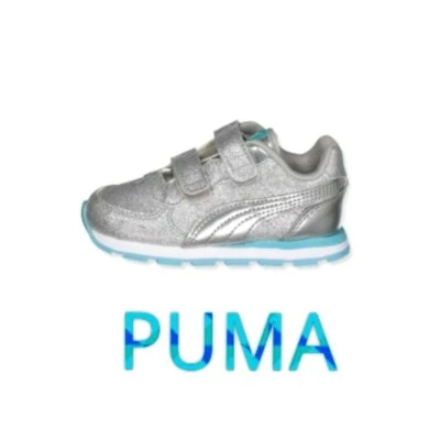 🆕 PUMA 🐥 Vista Glitz V INF Niño Bebé Tenis Zapatos Talla 4 Gancho y Lazo Nuevo con Etiquetas Foto 1 de 4