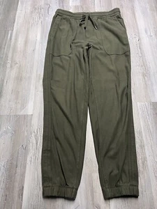 Pantaloni Athleta donna taglia small verdi joggers felpati pull on casual lounge - Foto 1 di 12