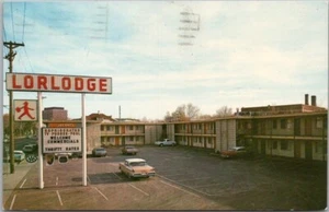 Postal de Albuquerque, Nuevo México Lorlodge West Motel/RUTA 66 Central Ave 1967 - Imagen 1 de 2