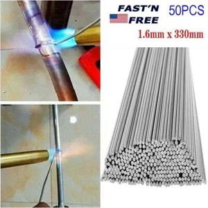 50pcs Aluminum Solution Welding Flux-Cored Rods Wire Brazing Rod 1.6MM x 33CM - Picture 1 of 12