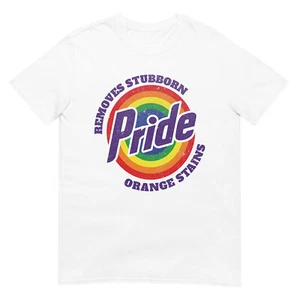 Resist Trump Remove Stubborn Orange Stains Pride Month LGBTQ T-Shirt - Picture 1 of 6