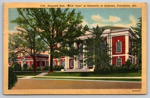 Barnwell Hall, Girls' Gym at University of Alabama, Tuscaloosa, AL Postcard - Picture 1 of 2