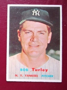 1957 Topps Bob Turley (New York Yankees) #264 en muy buen estado/excelente - Imagen 1 de 2