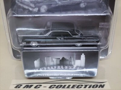 CHEVROLET IMPALA LOWRiDER CUSTOM 1964 NERO MET EDiZiONE LiMiTATA GREENLiGHT 1/64 - Immagine 1 di 3