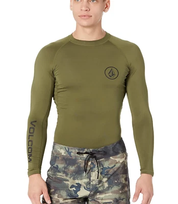 Volcom L42518 Lido Stretch Mens Long Sleeve T-Shirt Military SIze XS - Image 1 of 3