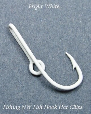 *1* Clip/Pin Sombrero Garra de Águila Garra de Pez Color Blanco Brillante Foto 1 de 4