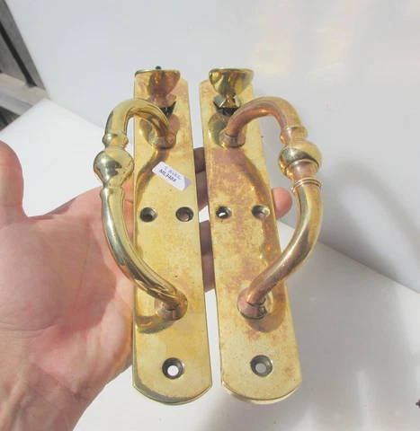 Antique Brass Door Handles Thumb Latch Lock Old Barn Gate Victorian Pulls J.C&S Cover
