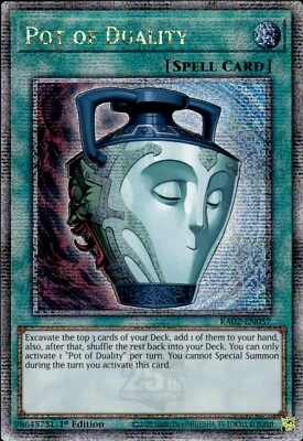 Pot Of Duality - Quarter Century Secret Rare 1st Edition RA02-EN057  NM  YuGiOh - Image 1 of 2