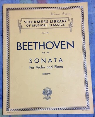 Schirmer's Library of Musical Classic Vol 468 Beethoven Sonata 4 Violin & Piano - Image 1 of 4