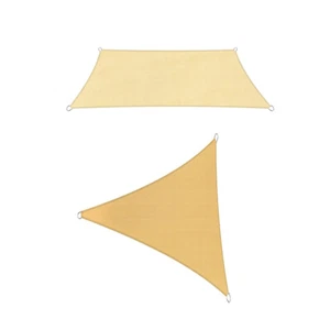 Outdoor Breathable Shade Sail Canopy Triangle Square Patio Garden Sun Shade AU - Picture 1 of 21