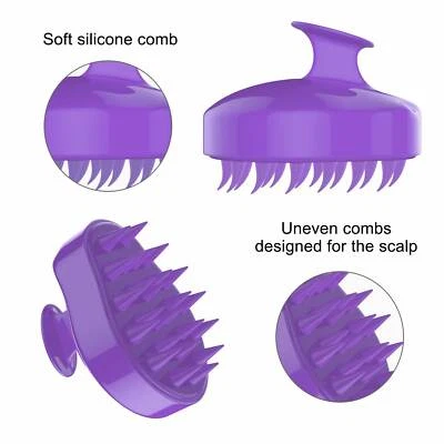 Champú de silicona suave para aliviar el estrés salón de lujo masaje para cuero cabelludo cepillo para el cabello Foto 1 de 4