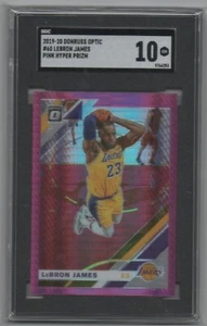 2019-20 Donruss Optic Hyper Pink #60 LeBron James LOS ANGELES LAKERS SGC 10 GM - Picture 1 of 1