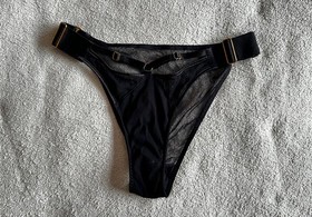 bordelle nara mesh-panelled bikini, black, size S