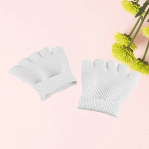 1 Pair Women's Five Toe Socks Gel Heelless Boat Socks SPA Socks(White One Size) - Picture 1 of 11