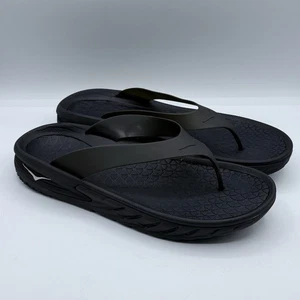 Chanclas Hoka One Ora Recovery para hombre talla 12 M negras informales cómodos zapatos - Imagen 1 de 7