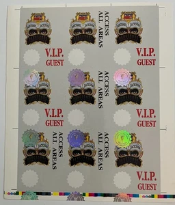 Michael Jackson UNCUT SHEET Of 9 Backstage Passes Dangerous Tour ERROR 2 W3 - Picture 1 of 1