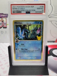 2021 Mimikyu (Delta Species) SWSH136 Sword & Shield Promo Cards Holo PSA 10 - Picture 1 of 5