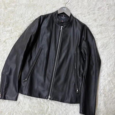 BEAMS HEART XL Eco Leather Black Riders Jacket Faux Leather Coat - Image 1 of 4