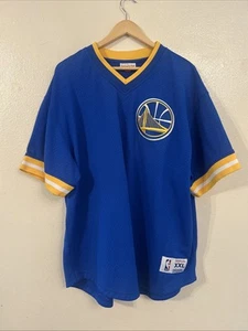 Mitchell Ness NBA Golden State Warriors Jersey Style Shirt Warm Up Jersey XXL - Picture 1 of 9