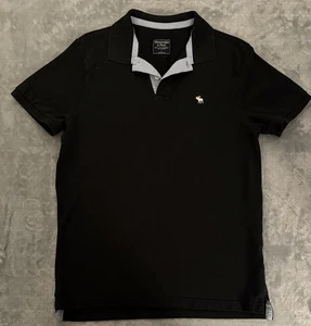 072 - Men's Abercrombie & Fitch Size Large Navy Polo Collared Shirt - Picture 1 of 2