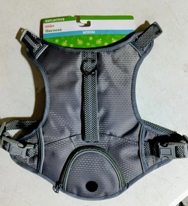 Meijer Medium Reflective Gray Dog Harness NEW - Picture 1 of 3