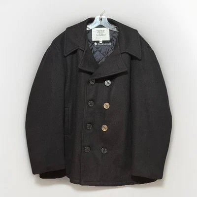 Abrigo de lana de la Marina de los Estados Unidos Heineken bordado negro talla 48 hecho militar en EE. UU. Foto 1 de 4