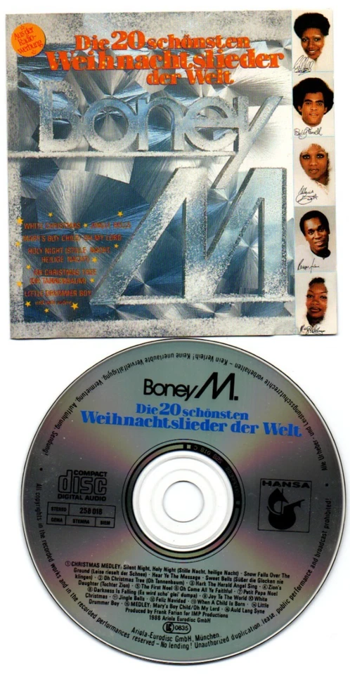 Boney M. - Die 20 schönsten Weihnachtslieder der Welt (16-Track-CD auf englisch) - Bild 1 von 1