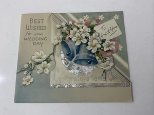 Vintage 1950’s 50’s Wedding Day Celebration Card - Raphael Tuck & Sons Ltd - Picture 1 of 6