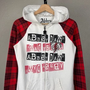 Abbey Dawn by Avril Lavigne Y2K Plaid Punk Alt Large Zip Up Hoodie - Bild 1 von 6