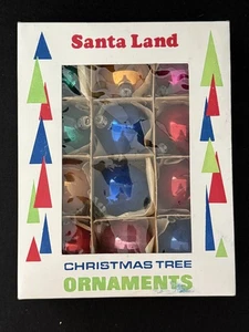 Adornos de árbol de Navidad de colección Santa Land 12 bolas de vidrio coloridas. ENVÍO GRATIS - Imagen 1 de 13