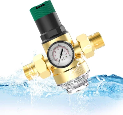 Regolatore Di Pressione Acqua 3/4 Pollice, DN20 Regolabile Riduttore Di Pression - Immagine 1 di 4