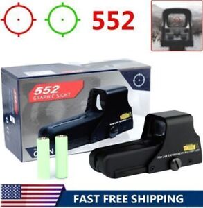 Holographic Sight 552 Red & Green Dot Sight Tactical Scope with Battery Set