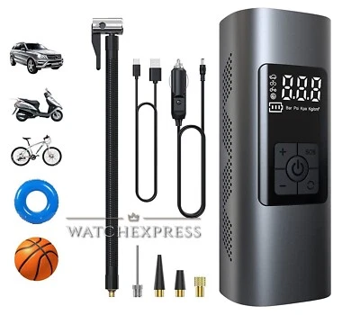 Mini Compressore ad Aria Auto Portatile Gonfiatore Ricaricabile Display LED Auto - Immagine 1 di 4