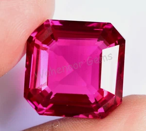 Natural Rhodolite Garnet Raspberry Emerald 44.85 Ct Certified Loose Gemstone - Picture 1 of 5