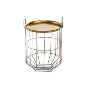 Side Table Brass & Grey Tor Industrial - Picture 1 of 2