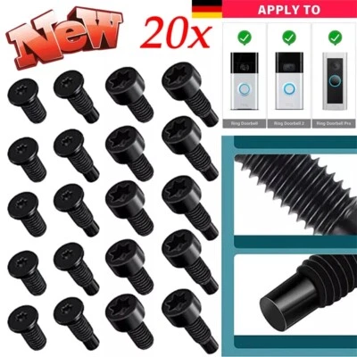 20pcs Security Screw Doorbell Screws Metal Accessories Ring Doorbell DE-. - Image 1 of 4