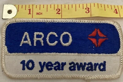 Parche Bordado Arco Gas Premio 10 Años 60-70’s 4”x2” DE COLECCIÓN ORIGINAL Foto 1 de 3