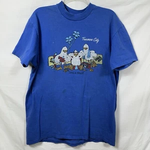 Vintage Distressed Single Stitch Traverse City Life's a Beach Seagull T-Shirt XL - Picture 1 of 9