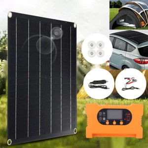 Mono Solar Panel 12V Trickle Charger Battery Charger Kit Maintainer Boat Car RV - Picture 1 of 42