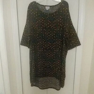 LuLaRoe Pink and Yellow Diamond Print Shirt Size L - Picture 1 of 6